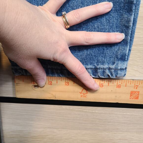 VTG Lee Jeans Womens 8P Short Medium Wash High Elastic Waist Taper Bareback - Picture 11 of 11